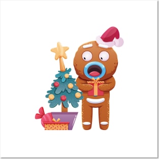 Christmas Sticker, Ginger Man Sticker Posters and Art